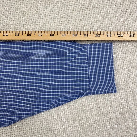 Brooks Brothers Shirt Men's 16.5 (32/33) Blue Check Button Down Long Sleeve - Picture 8 of 8